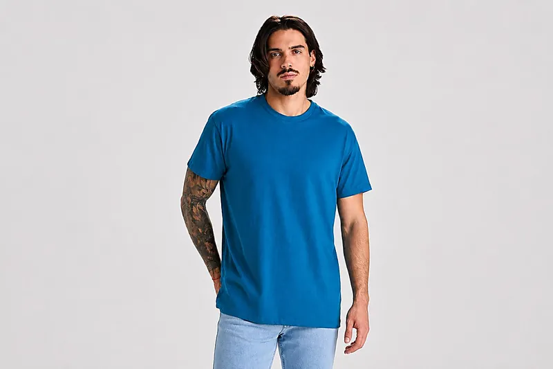 Maglietta neutra blu da uomo